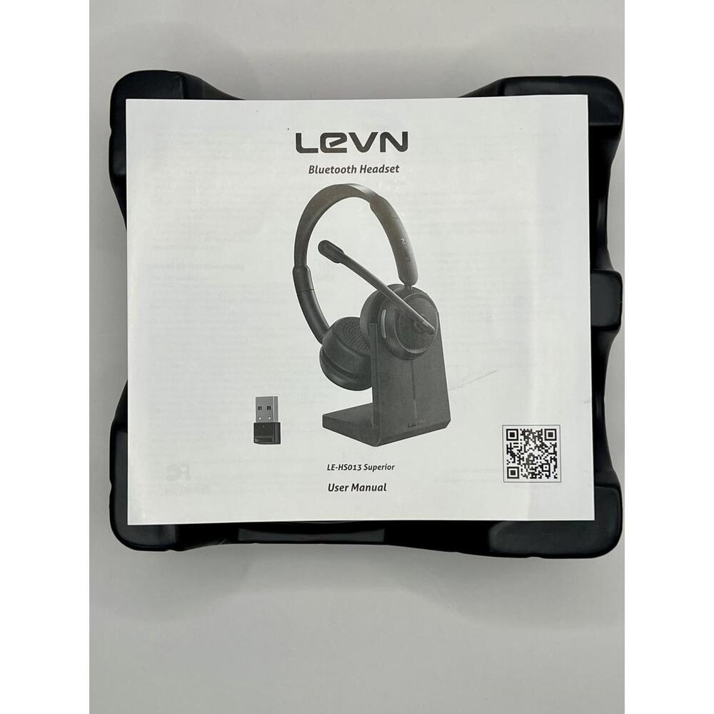 Wireless Bluetooth Headset with Noise-Canceling Mic for Work